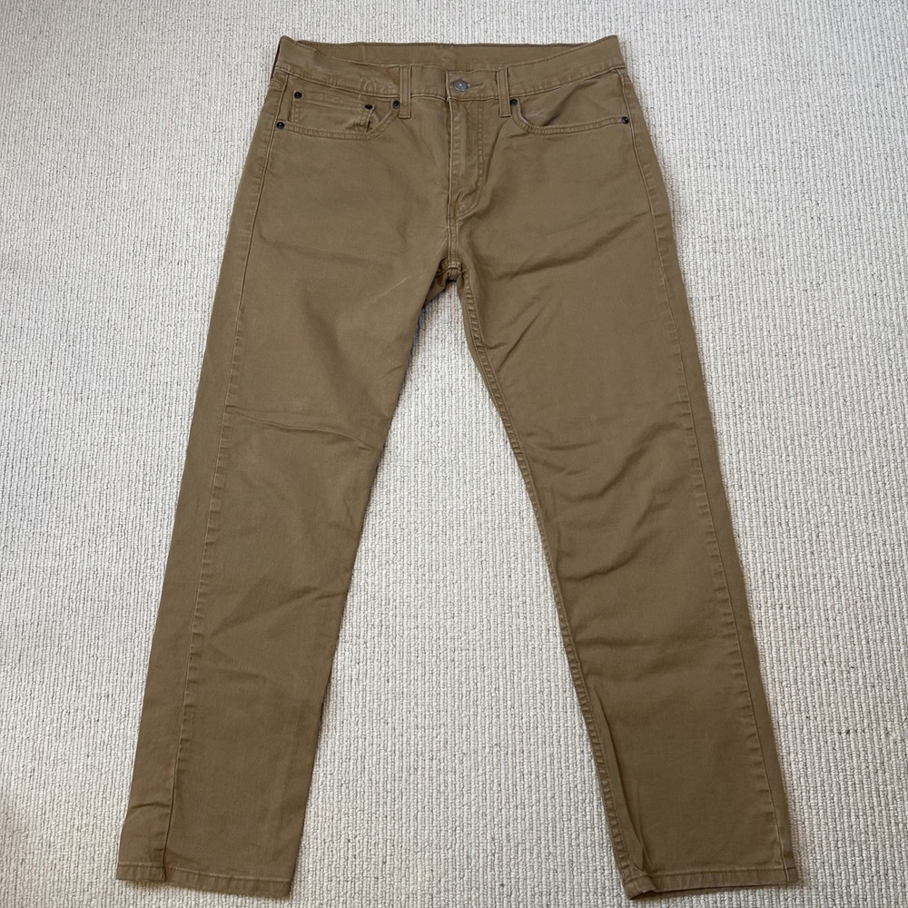 Levis Mens 502  34x42 Tapered Fit Khaki Pants Brown
